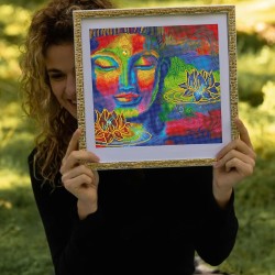 Diamond Dotz - Buddha und Lotusblumen