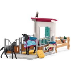 Schleich HORSE CLUB 42611 Pferdebox mit Stute und Fohlen