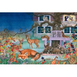 Schmidt Puzzle - Nächtlicher Tierbesuch (100)