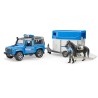 bruder 1:16 - Land Rover Defender Polizeifahrzeug, Pferdeanhänger