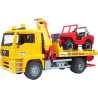 bruder 1:16 - MAN TGA Abschlepp- LKW mit Geländewagen