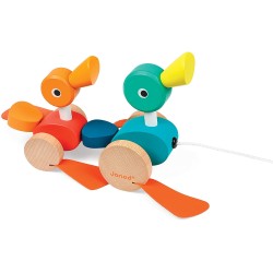 Janod - Nachziehtier Entenfamilie